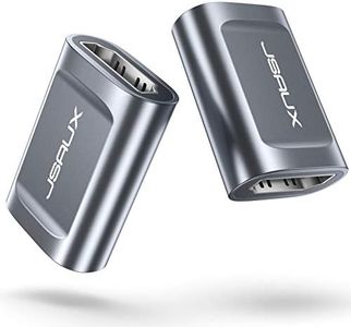 JSAUX HDMI Coupler Female to Female 2 Pack, 4K HDR HDMI Extension Connector Adapter Aluminum Alloy for HDTV, Roku Stick, Computer, PC, Monitor, Laptop, Projector, DVD Player, PS 4/3(Grey)