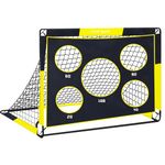 TTCBSPORTS 2 in 1 Football Goal, 0.9 Mx1.2M Football Goals for Kids, Football Goals for The Garden with Target Goal Net, Football Training Equipment for Kids for Garden, Park, Backyard