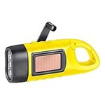 Wind Up Torch,Led Torch,Hand Crank Torch Rechargeable,Wind Up Torches Led Super Bright,Solar Torch,Dynamo Torch,Portable Camping Torch, Outdoor Emergency Flashlight with Carabiner Hook for Hanging