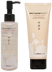 [Total 2pcs] The Face Shop Rice Water Bright Cleansing Oil + Foam Set