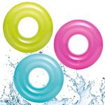 COSORO 76cm Inflatable Pool Floats Rubber Ring for Kids,3pcs Swimming Ring Tube,Inflatable Pool Ring Swim Ring Floaties,Pool Inflatables for Kids Girls Boys Swimming Pool Toys Summer Beach Water Party