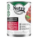 NUTRO Hearty Stew Adult Wet Dog Food Chunky Beef, Tomato, Carrot & Pea Stew, 355g Can (Pack of 12)