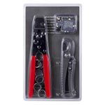 Pex Crimping Tool and Hose Cutter, Tube Pex Crimping Tool Set Meets ASTM 2098, With 20 1/2", 10 3/4" Clamps for 3/8" to 1" Pex Tubing Fitting Connections(red)