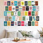 PAPER PLANE DESIGN Set of 50 Small Wall Posters Set Collage for Home Office Decor Size 6 in x 4 inch x 50 pieces (QUOTES C)