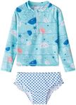LIBREDGE Little Girls' Swim Rashgua