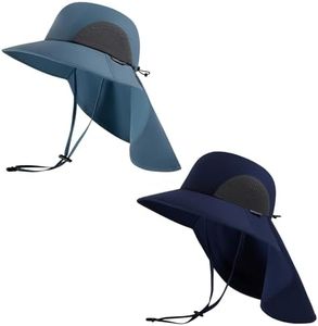 UVSAI UPF 50+ Foldable Sun Hats Wide Brim with Large Neck Flap for Men Women UV Protection Gardening Fishing Beach Hat