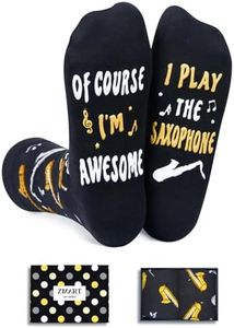 Zmart Saxophone Gifts for Men Women - Saxophone Socks Cool Gifts for Musician Music Lovers, Mens Gifts for Christmas