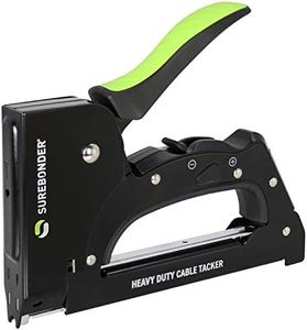 Surebonder 5725 Heavy Duty Cable Tacker Staple Gun for Low Voltage Cable and Wire - CAT5, CAT6, Christmas Lights, Doorbell Wire, TV Wire, Computer Cable, COAX