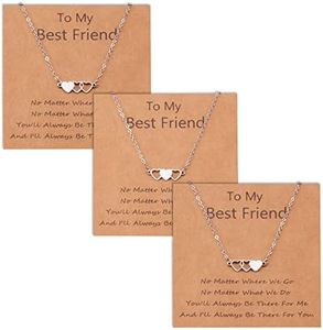 CheersLife 3 Pcs Amicizia Collane Migliore Amico BFF Lunga Distanza Corrispondenza Cuore Collana Gioielli Regalo Per Le Donne Ragazze Ragazzi Figlie Sorelle Compleanno