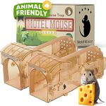 Motel Mouse Humane Mouse Traps for Indoor & Outdoor - Easy to Use, Easy to Clean, Reusable, No Touch Release, Improved Highly Sensitive Trigger Mechanism - Comes with Instruction Manual & Video