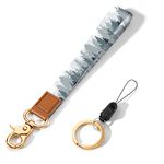 ZAXMEY Wrist Lanyard for Keys, Cute Wrist Strap Lanyard, Key Chain Holders, Wristband Key Chain, Key Wrist Straps, Car Key Holder for Men and Women, Forest