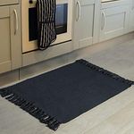 Seavish Black Kitchen Rug, 2x3 Cott