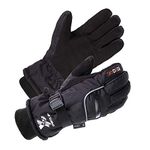 SKYDEER Waterproof Deerskin Suede Leather Ski Gloves for Snowboarding, Skiing, Ice Fishing, Snowmobile, Ice Skating, Hiking, Kayaking (SD8650T/M)