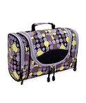 Everest Deluxe Toiletry Bag, Yellow/Gray Dot, One Size