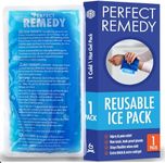 1 Pack Gel Ice Packs for Injuries, Reusable Gel Ice Packs for Muscle Pain, Cold & Hot Pack for Pain Relief, Ice Pack for Knee & Back/Neck Ice Pack, Hot Water Bottles Alternative (Blue, Regular)