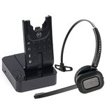 INNOTALK Wireless Headset Compatible with Polycom VVX150, VVX250, VVX350, VVX450, VVX500, VVX600, VVX1500 with an EHS Remote Answering Cable - Desk Office Phone Call Center Wireless Headset(Pioneer)