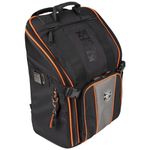 Backpack Tool Bag, Heavy Duty Tool Organizer, 21 Pockets and Large Interior Klein Tools 55482, Orange, 17.25-Inch