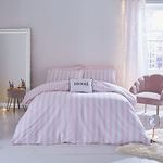 Sassy B Bedding Stripe Tease Reversible Single Duvet Cover Set with Pillowcase Pink