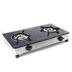 Wonderchef Galaxy 2 Burner Auto Cooktop | 6mm Toughened Glass | Piezo Auto Ignition | 2 Years Warranty
