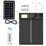 Automatic Chicken Coop Door Solar, Electric Chicken Coop Door Opener, with Waterproof Display, with Anti-Pinch, with Light Sensor, with Remote Control, with Timing