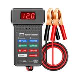 STHIRA® Car Battery Tester for 12V Vehicles Comprehensive Analysis Voltage Tester with LED Indicators Digital Voltage Meter with Real-Time Voltage Display, Reverse Protection for Cars, Trucks, SUVs