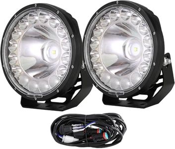 BANSIT 9Inches 260W LED Driving Lights Pair 48800LM Round Black Combo Spot Flood Beam Off Road Truck Headlights