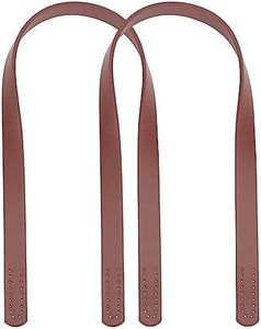 PH PandaHall 1 Pair(2pcs) 23 Inch Leather Purse Handles Handbags Shoulder Bag Strap Replacement with Alloy Clasps for Purses Making Supplies, Coconut Brown