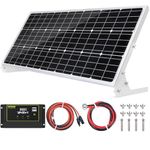TP-solar 100W 12V Solar Panel Kit Battery Charger 100 Watt 12 Volt Off Grid System for Homes RV Boat + 20A Solar Charge Controller + Solar Cables + Brackets for Mounting
