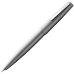 Lamy 2000 silver - elegant fountain pen in a velvety matt polished stainless steel barrel - 14 ct. gold nib, partially platinum-plated - nib size M