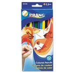 PRANG COLORED WOOD PENCIL SET, 3.3 MM, 12 ASSORTED COLORS, 12 PENCILS/SET