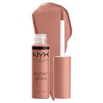 NYX Professional Makeup Butter Gloss, Silky smooth non-sticky formula lip gloss, Madeleine, 8mL