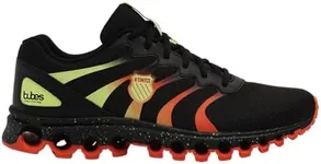 K-Swiss Men's Tubes 200 Training Shoe, Black/Sharp Green/Mandarin Red, 10.5 M