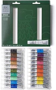 Winsor & Newton 1490702 Winton Oil Paint, Fine High-Quality Oil Paint, Even Consistency, Light-Resistant, High Coverage, Rich in Colour Pigments, Starter Set 20 Colours in 12 ml Tubes