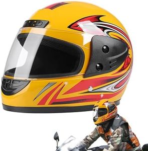 Full Face Helmets | Lightweight Motorcycle Helmets | Durable Motorcycle Full Face Helmets, Lightweight Str-EET Bike Helmets with Aerodynamic Design for Adults