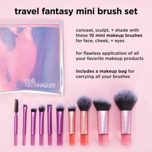 Real Techniques Mini Travel Brush Kit – 4-Piece Makeup Brushes