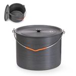 Naturehike Camping Stockpot Cookware with Lid Large Outdoor Portable Hanging Pot Cooking Set for 1-6 People