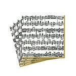 Caspari Entertaining Musica Paper Cocktail Napkins, Pack of 20