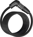 ABUS cable lock Numero 5510C/180 - compact bike lock with combination code for affordable two-wheelers and children's bikes - 10 mm security level 3 - black