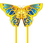 Mint's Colorful Life Golden Mechanical Butterfly Kite for Kids & Adults Easy to Fly, Large Single Line Kite for The Beach with 300 FT String Kite Handle