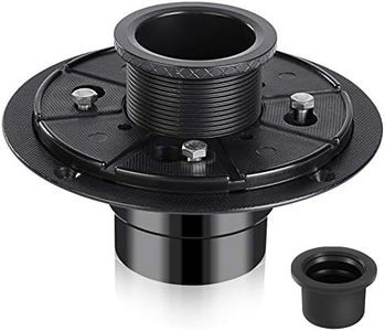 BARONAGE Shower Drain Base Flange Kit ABS Base, 2 inch Adjustable Thread Adapter with Rubber Gasket for No Hub Linear & Square Drain Installation