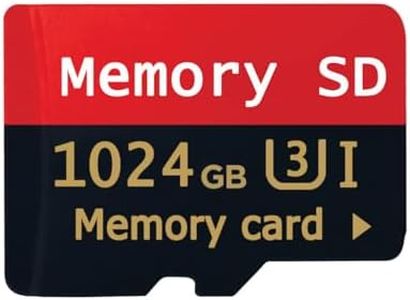 Tarjeta Extreme MicroSDXC de 1024 GB + Adaptador SD Tarjeta，SD Universal Tarjeta de Memoria de Alta Capacidad de 1024 GB Tarjeta TF Resistente al Agua, Tarjeta de Memoria para Smartphones,Tabletas, PC