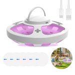 NAVESO Flea Trap, Flea Traps for Home, Electric Flea Trap Lamp, Flea Lamp Traps for Home with 6 Sticky Discs, Flea Catcher Light, Flea Light Trap with 4 Light Modes for Flea, Gnat, Moth and Insect