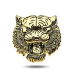 VRT 3D Chrome Emblem Automotive Car, Bike Badges Logo Self Adhesive Sticker (Tiger, Gold)