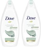 Dove Purifying Detox Green Clay Body Wash, Anti-Pollution 450ml (Pack of 2)