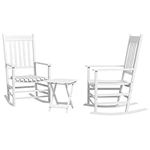 Outsunny Wooden Rocking Chair Set w