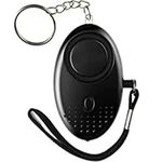 Personal Alarms for Women - Police Approved 140DB Loud Security Alarms Keychain with LED Light,Defence Panic Rape Attack Small Personal Safety Alarms for Women Kids and Night Walkers,Black