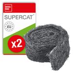 SWISSINNO Rodent Block Steel Wool against Mice, Rats, Martens.Durable Design Stops Entry Gaps. Blocker.100 Percent Effective Impenetrable Barrier - Hyper dense Stainless Construction. 50 cm long: x 2