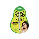 MyGlamm Superfoods Raven Kajal, Black, Long Lasting, Waterproof, & Smudge-Proof , Matte Finish Eye Pencil, 0.35g