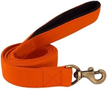 PetWale Dog Leash with Padded Handle | Suited for Walking, Running, Training & More | Orange Fabric | Easy to Clean & Maintain | Durable & Sturdy | L: 5 feet, W: 1.5 inches
