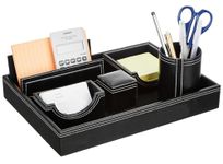 Panku Leather 6 in 1(Paper,Memo,Phone,Card Holder,Paper Weight) For Office Table(Pack of 1)